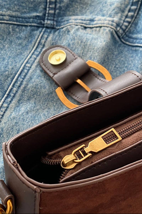 1216 Elegante Wildleder-Retro-Schnallen-Tasche SI-29210 Zenana Consgt.